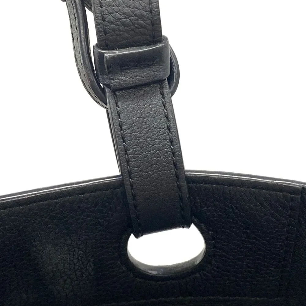 Loewe Anagram Tote Bag Tote Bag Brown Black Suede Leather